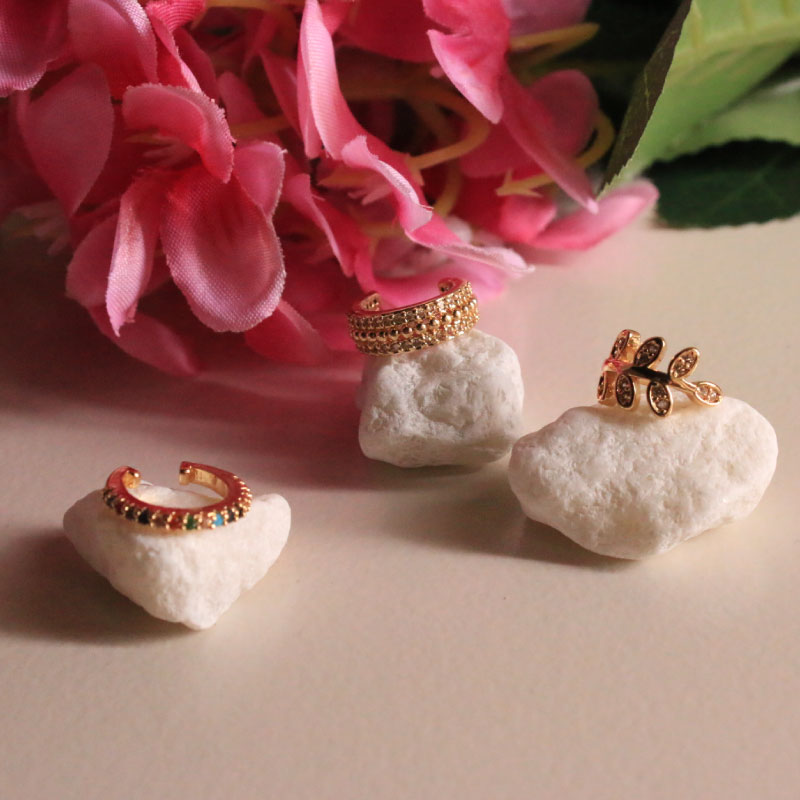 Earcuff Dorado en Rodio